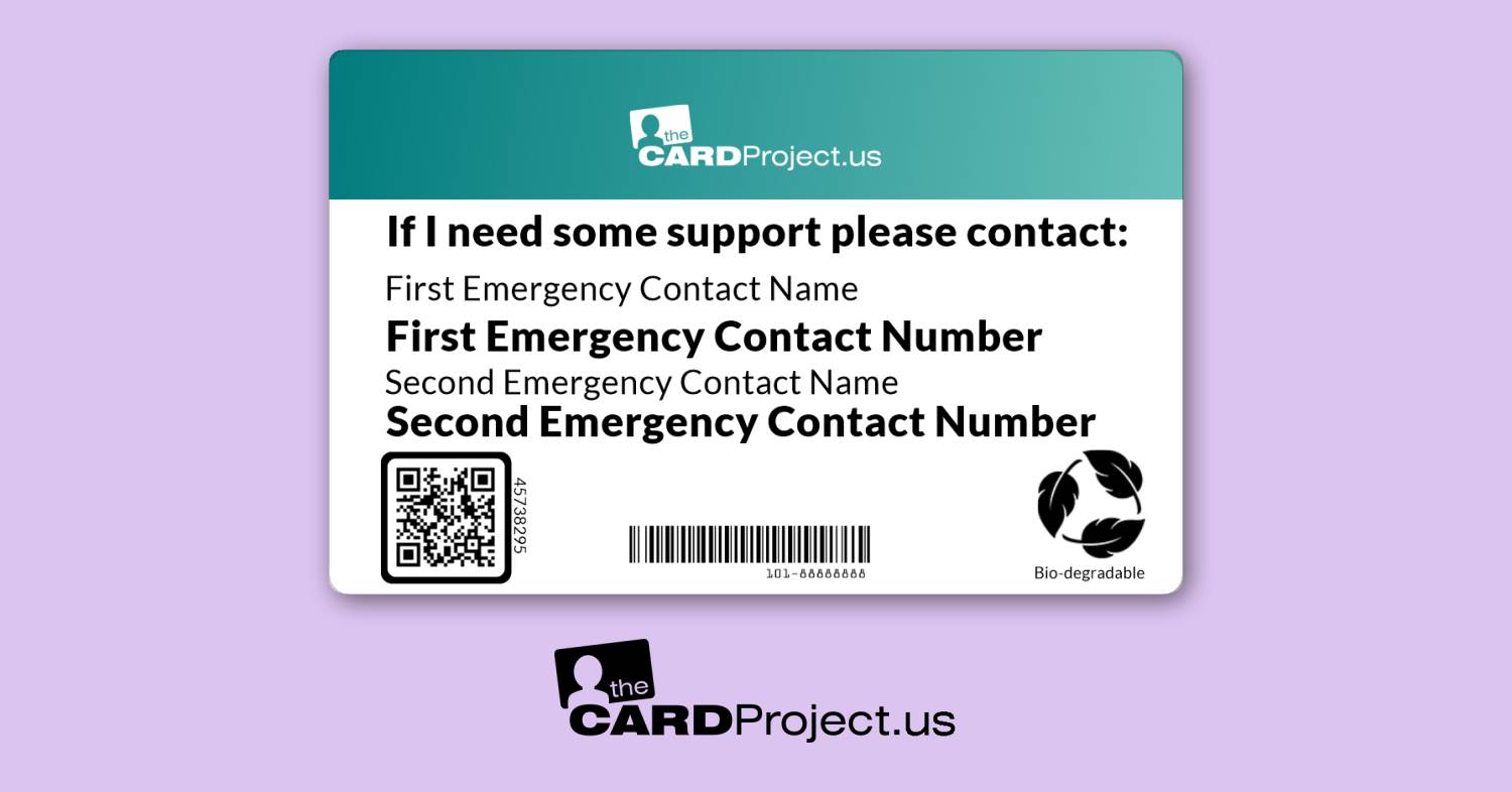 Dissociative Disorder Photo Medical Card (REAR)